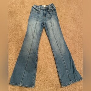 abercrombie kids medium blue flared jeans size 9/10